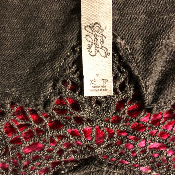 Free People Keepsake Gray Henley - Picture 3 of 3